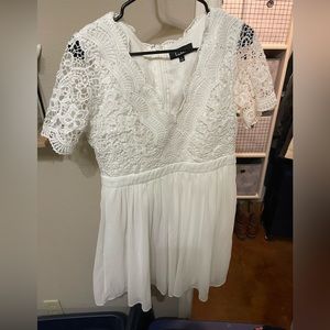 White graduation dress